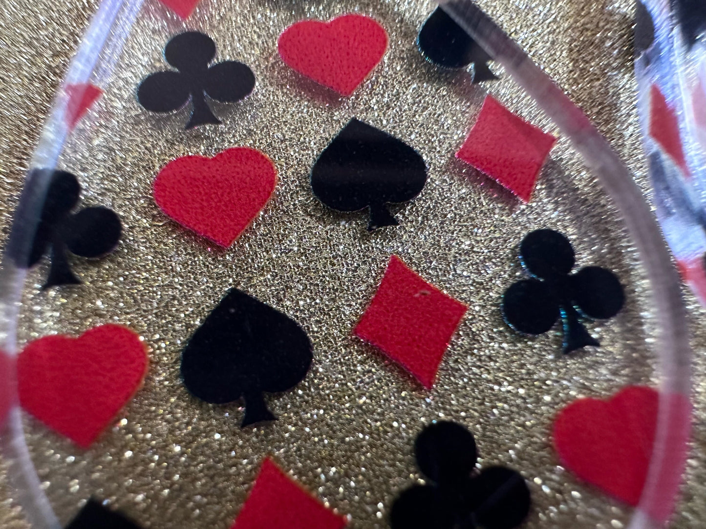Playing Card Suit Earrings: Laser Cut Acrylic Heart, Diamond, Spades, Clubs, Game Night, Gamble, Poker, Casino, Best Gifts for Her/Him/Them