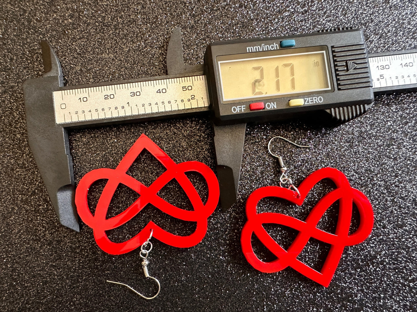 Polyamory Earrings: Laser Cut Acrylic Hearts with Infinity Signs, Love, Alternative Lifestyle, Marriage, Anniversary, Gifts for Her/Him/Them