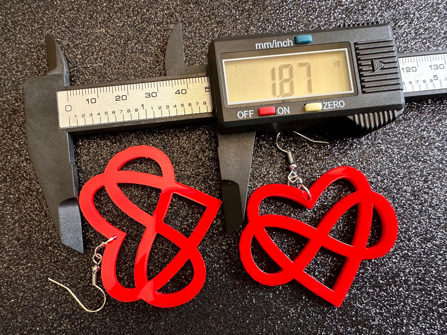 Polyamory Earrings: Laser Cut Acrylic Hearts with Infinity Signs, Love, Alternative Lifestyle, Marriage, Anniversary, Gifts for Her/Him/Them