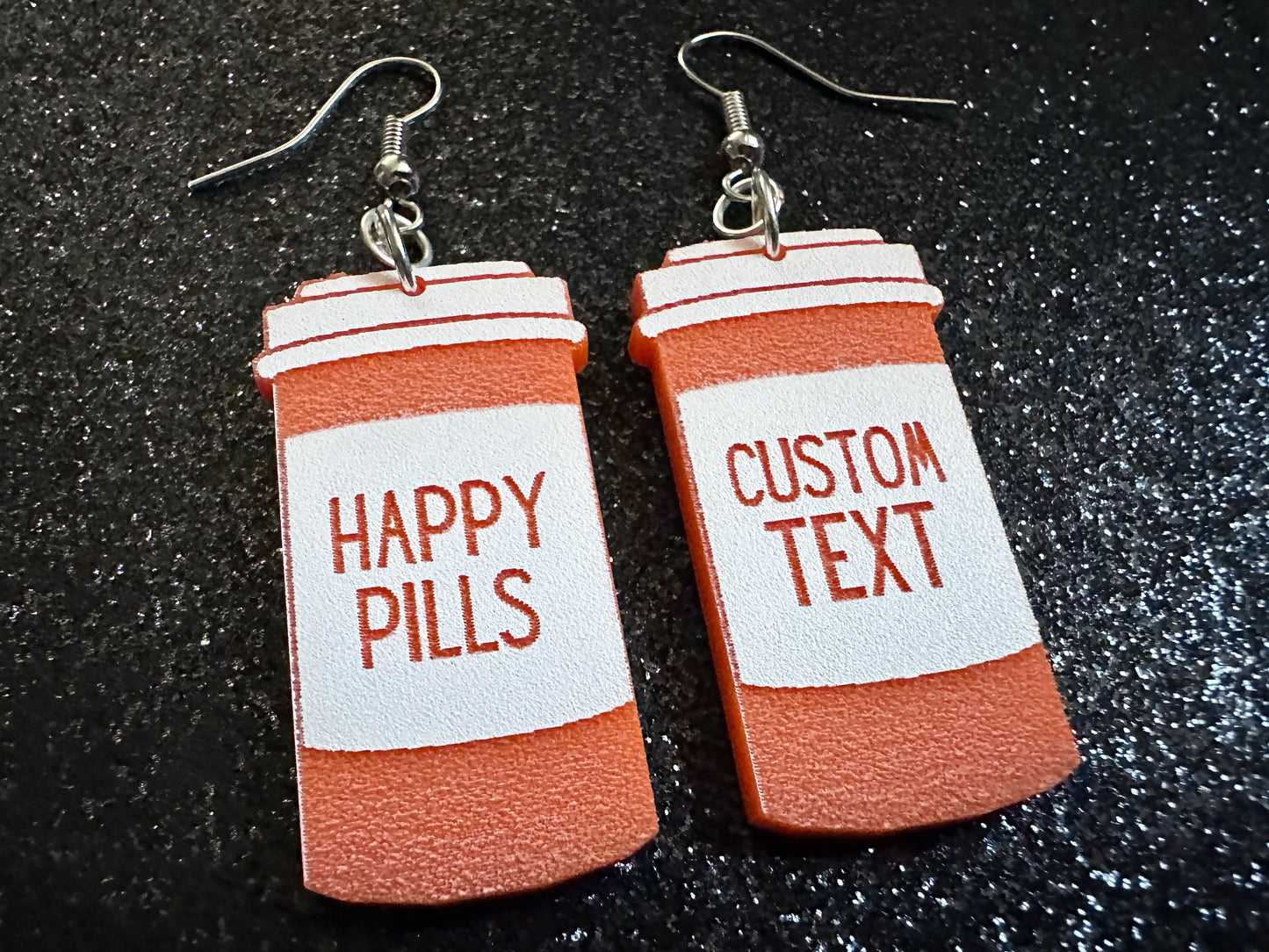 Prescription Bottle Earrings: Laser Cut Acrylic Bottles, Safety, Nurse, Doctor, Pills, Medicine, RX, Healthcare, Best Gifts for Her/Him/Them