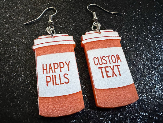 Prescription Bottle Earrings: Laser Cut Acrylic Bottles, Safety, Nurse, Doctor, Pills, Medicine, RX, Healthcare, Best Gifts for Her/Him/Them