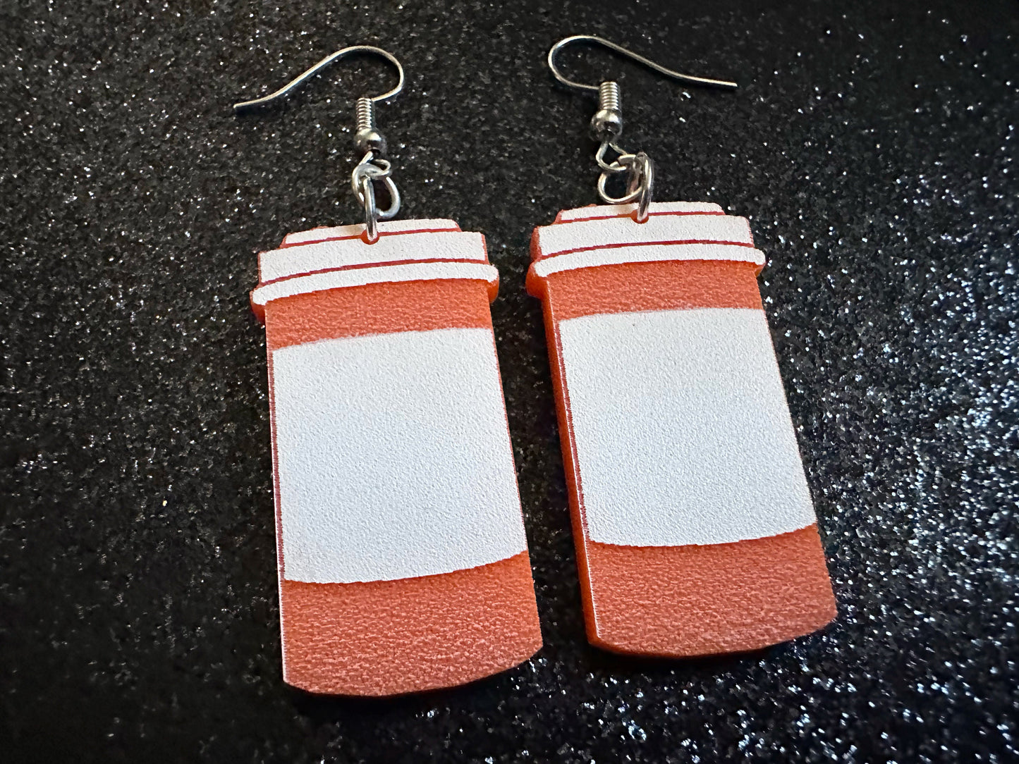 Prescription Bottle Earrings: Laser Cut Acrylic Bottles, Safety, Nurse, Doctor, Pills, Medicine, RX, Healthcare, Best Gifts for Her/Him/Them