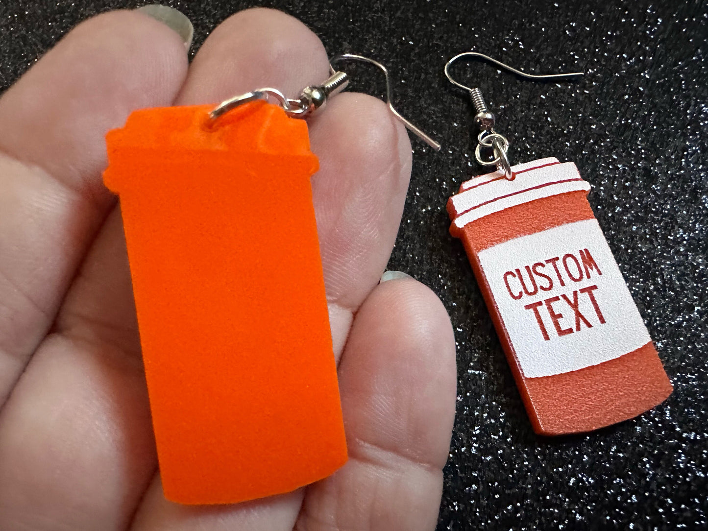 Prescription Bottle Earrings: Laser Cut Acrylic Bottles, Safety, Nurse, Doctor, Pills, Medicine, RX, Healthcare, Best Gifts for Her/Him/Them