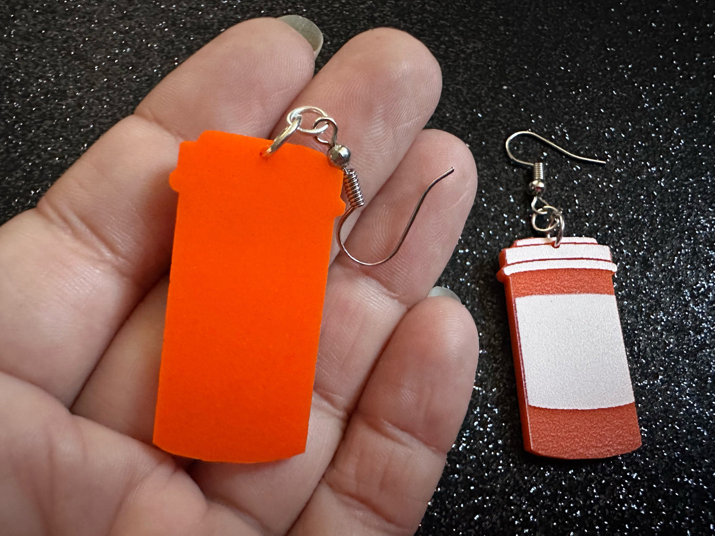 Prescription Bottle Earrings: Laser Cut Acrylic Bottles, Safety, Nurse, Doctor, Pills, Medicine, RX, Healthcare, Best Gifts for Her/Him/Them