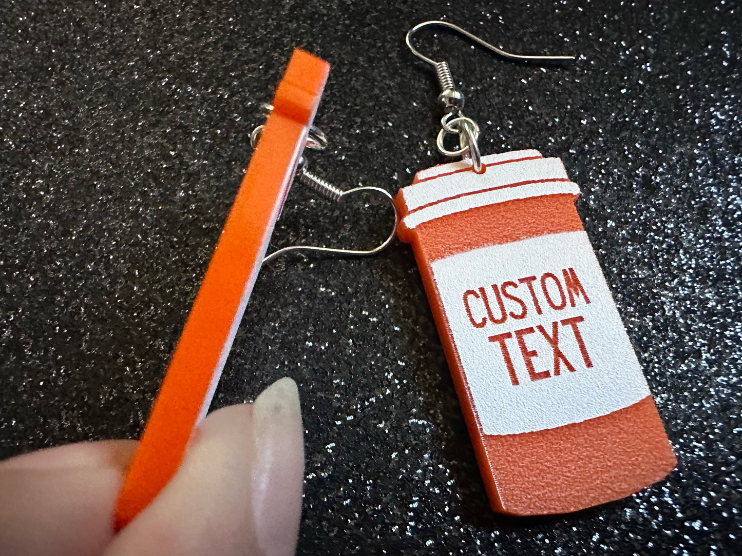 Prescription Bottle Earrings: Laser Cut Acrylic Bottles, Safety, Nurse, Doctor, Pills, Medicine, RX, Healthcare, Best Gifts for Her/Him/Them