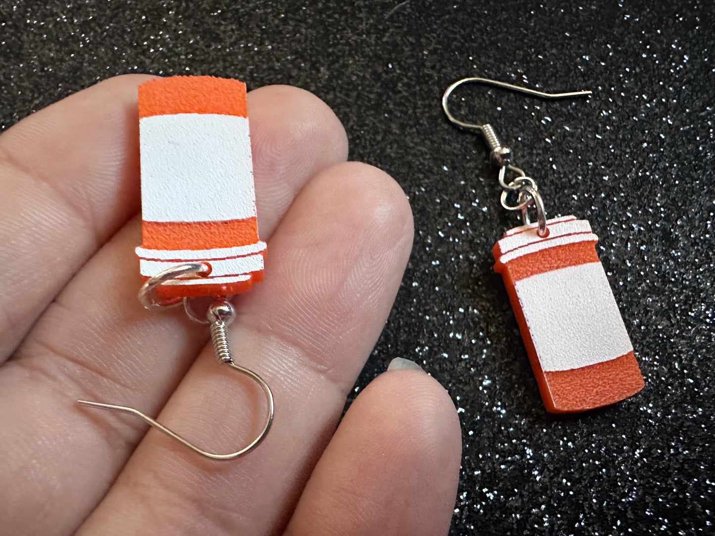 Prescription Bottle Earrings: Laser Cut Acrylic Bottles, Safety, Nurse, Doctor, Pills, Medicine, RX, Healthcare, Best Gifts for Her/Him/Them