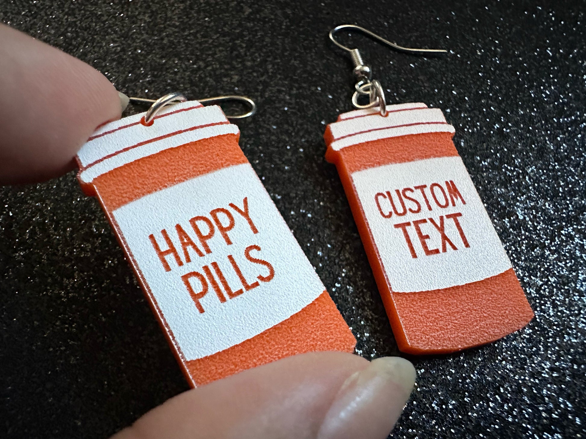 Prescription Bottle Earrings: Laser Cut Acrylic Bottles, Safety, Nurse, Doctor, Pills, Medicine, RX, Healthcare, Best Gifts for Her/Him/Them