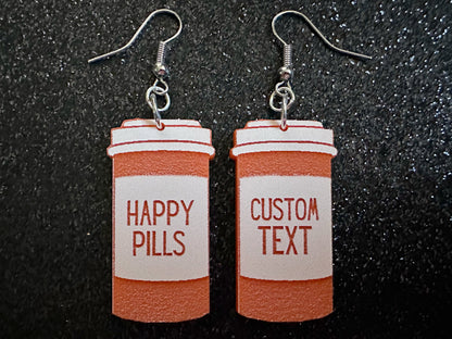 Prescription Bottle Earrings: Laser Cut Acrylic Bottles, Safety, Nurse, Doctor, Pills, Medicine, RX, Healthcare, Best Gifts for Her/Him/Them