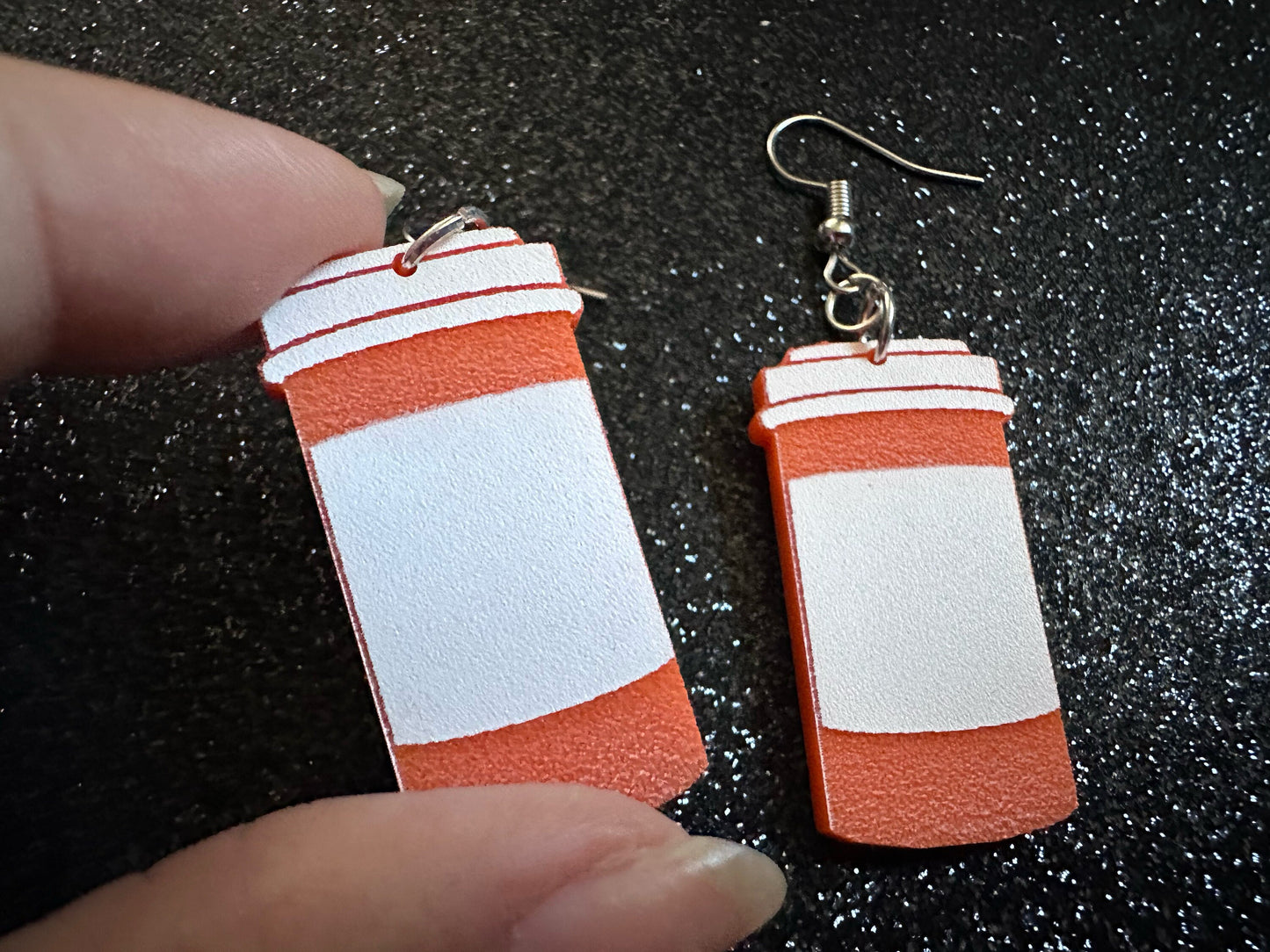 Prescription Bottle Earrings: Laser Cut Acrylic Bottles, Safety, Nurse, Doctor, Pills, Medicine, RX, Healthcare, Best Gifts for Her/Him/Them