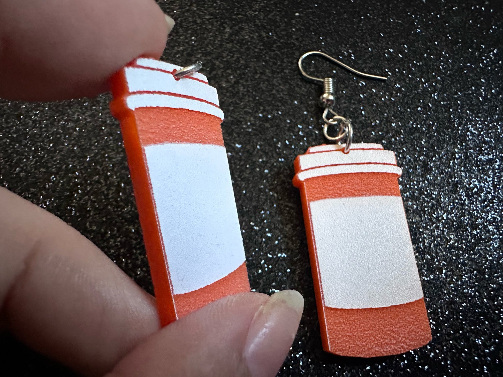 Prescription Bottle Earrings: Laser Cut Acrylic Bottles, Safety, Nurse, Doctor, Pills, Medicine, RX, Healthcare, Best Gifts for Her/Him/Them