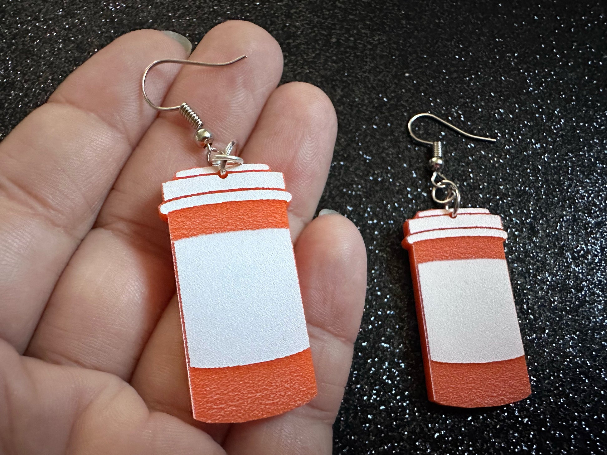 Prescription Bottle Earrings: Laser Cut Acrylic Bottles, Safety, Nurse, Doctor, Pills, Medicine, RX, Healthcare, Best Gifts for Her/Him/Them