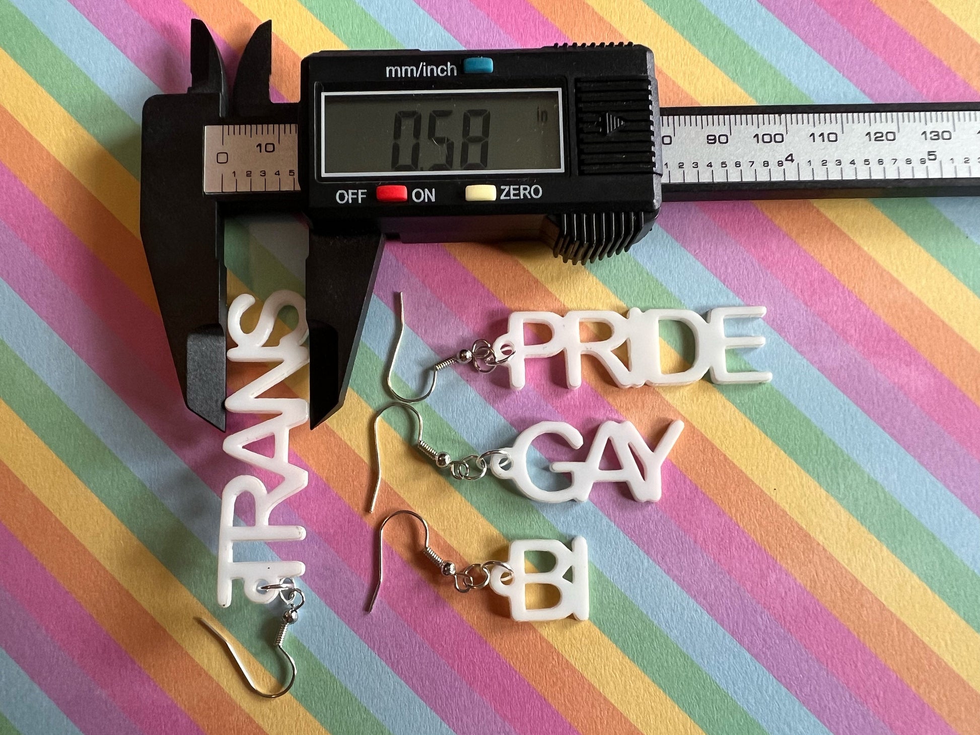 Pride Earrings: Laser Cut Acrylic Identity Earrings, Gay, Trans, Bi, Love is Love, Best Gifts for Her/Him/Them