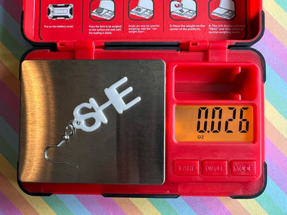 Pronoun Earrings: Pride, She, Her, He, Him, They, Them, Gender, Identity, Laser Cut Acrylic, Gifts for Her/Him/Them