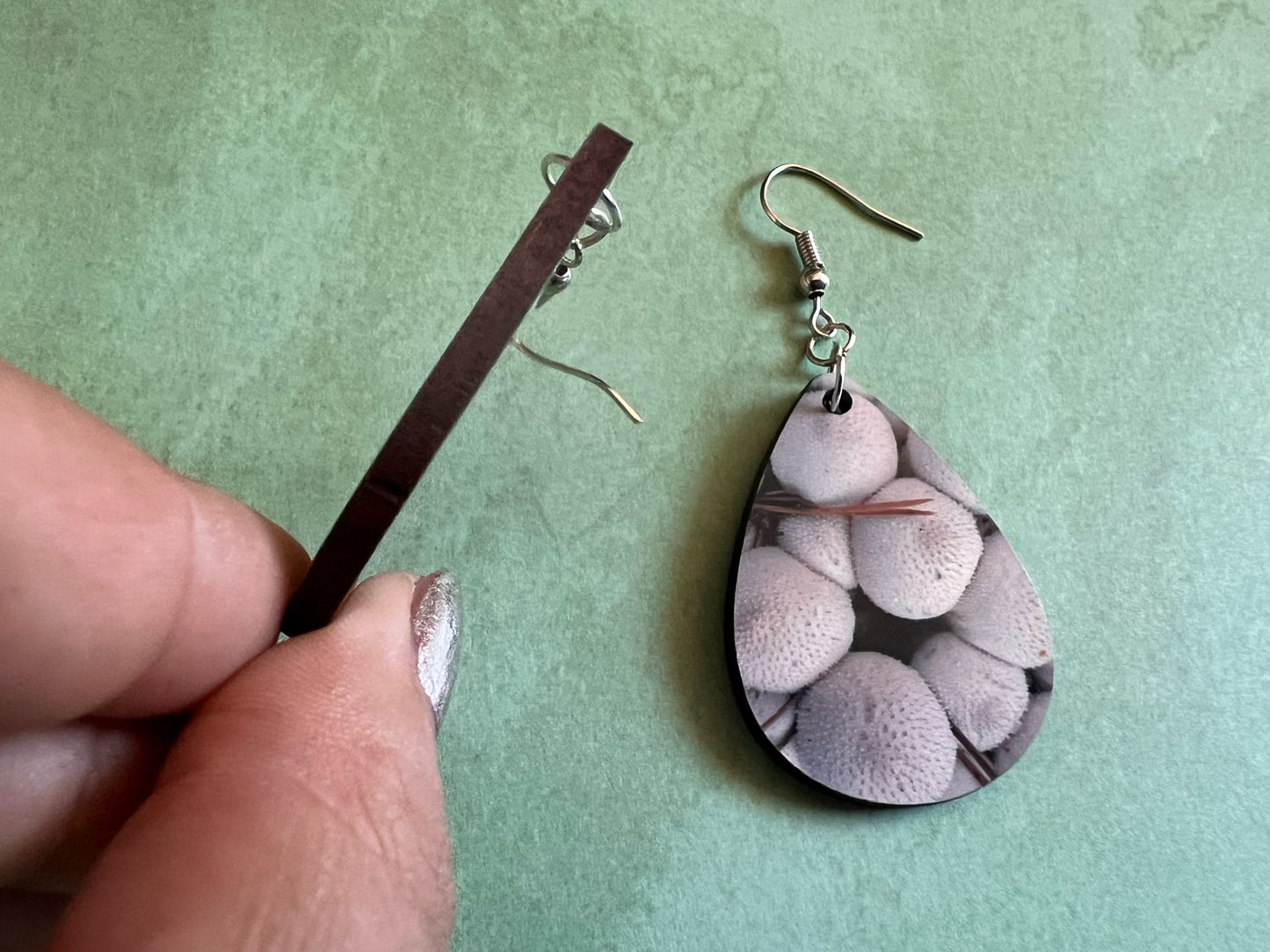 Puff Ball Mushroom Earrings: Mycology, Chanterelle, Morel, Bolete, Amanita Sublimated, Mushroom Jewelry, Best Gifts for Her/Him/Them