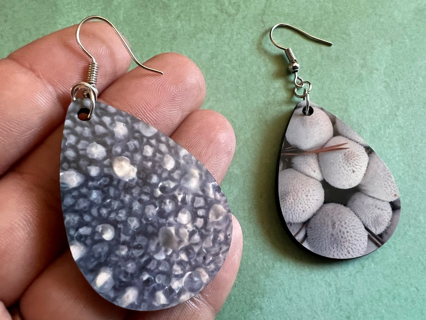 Puff Ball Mushroom Earrings: Mycology, Chanterelle, Morel, Bolete, Amanita Sublimated, Mushroom Jewelry, Best Gifts for Her/Him/Them
