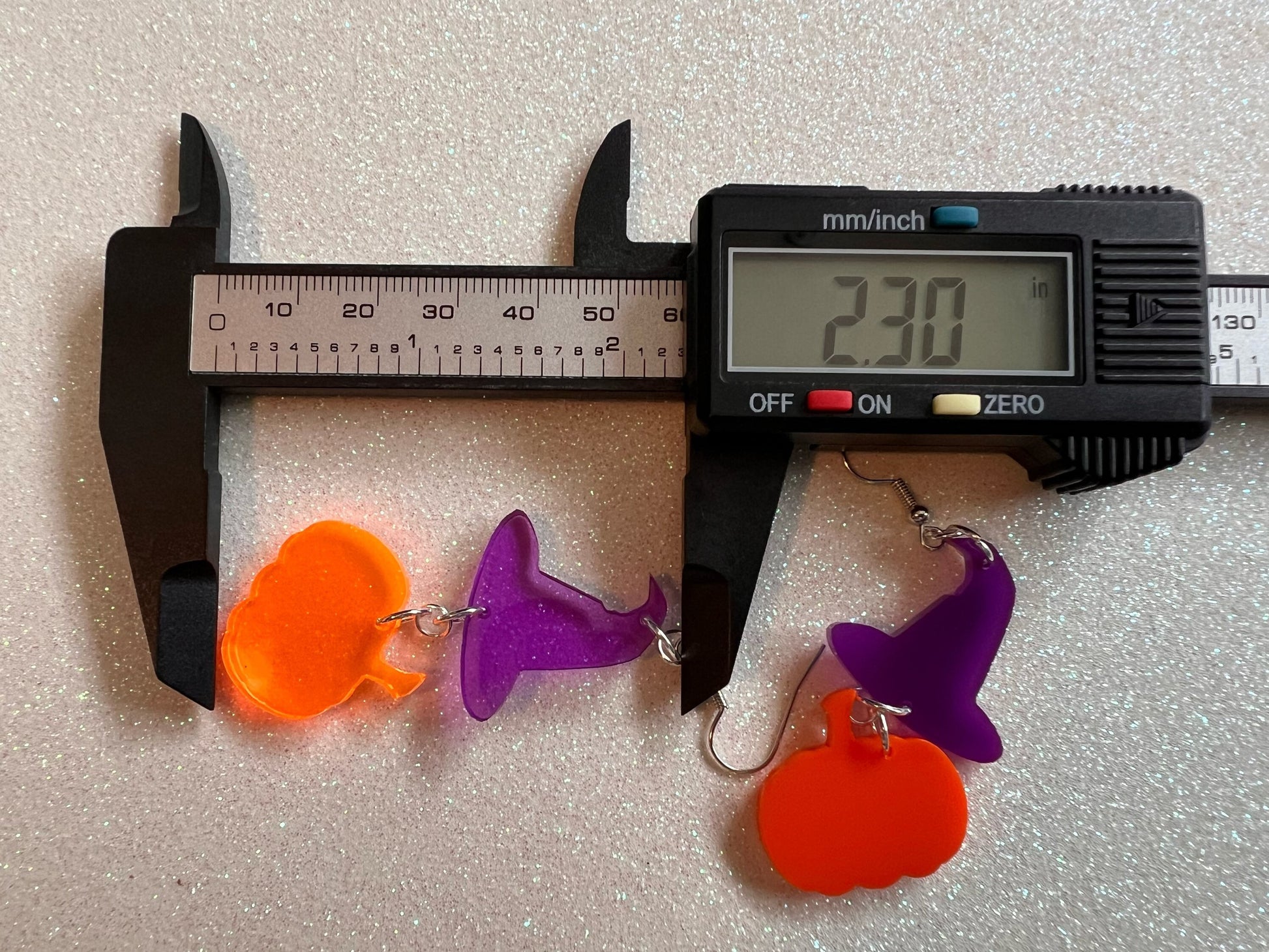 Pumpkins & Purple Witch Hat Halloween Earrings: Laser Cut Acrylic, Jack-o-Lanterns, Witchy, Spooky, Best Gifts for Her/Him/Them