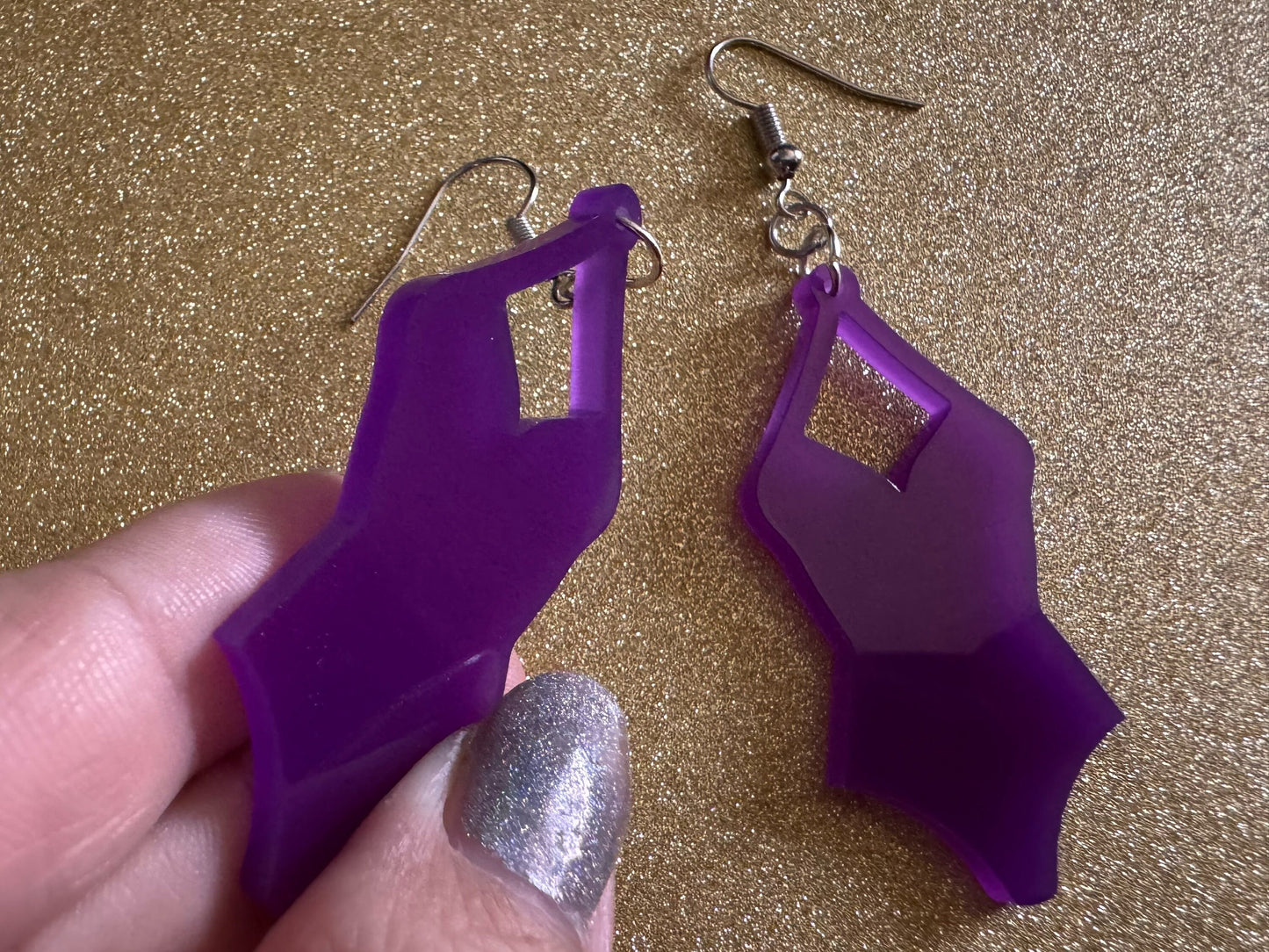 Purple Bathing Suit Earrings: Laser Cut Acrylic Swimsuit Earrings, Beach, Swim, Swimming, Swimmer, Vacay, Best Gifts for Her/Him/Them