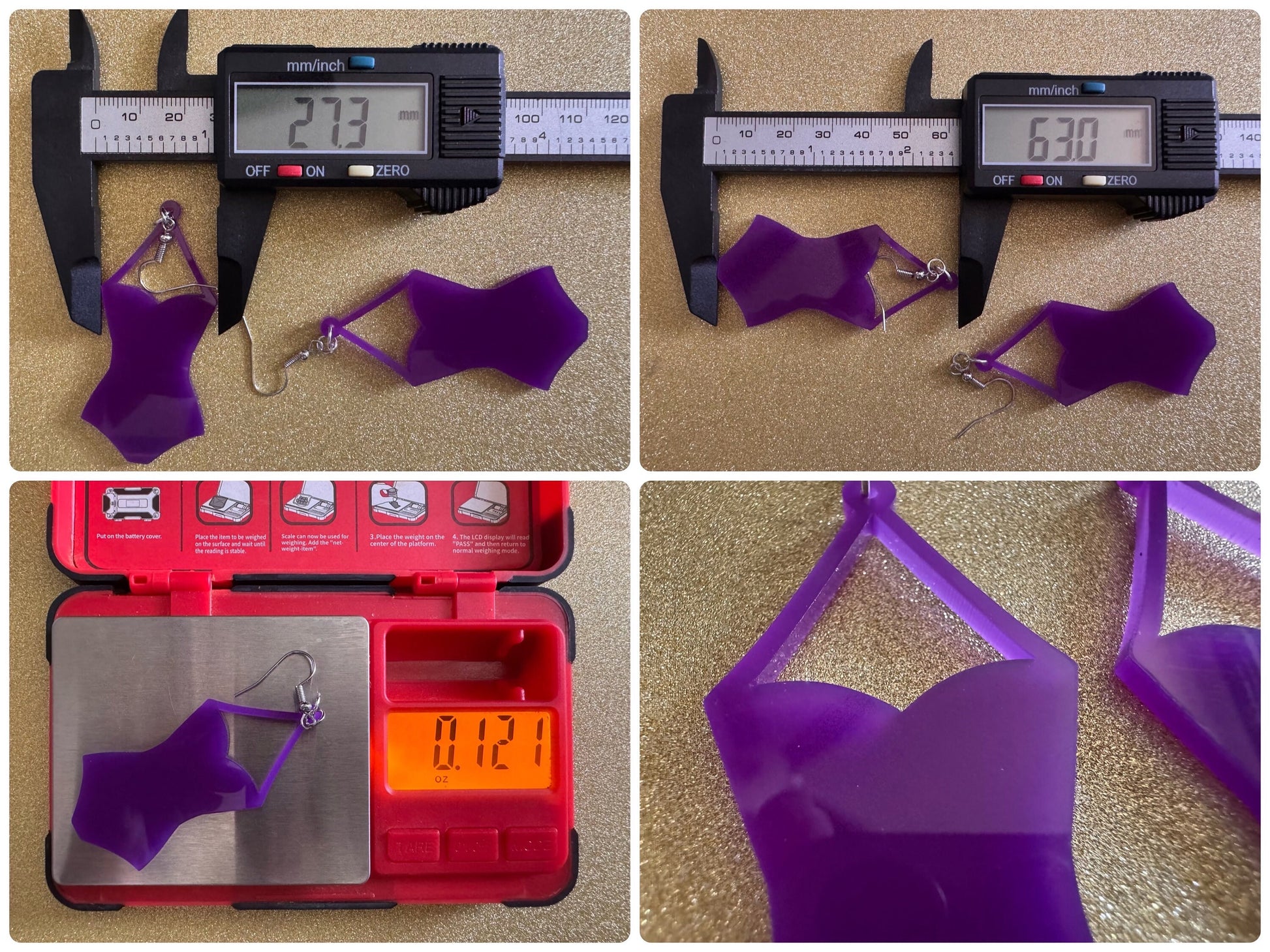 Purple Bathing Suit Earrings: Laser Cut Acrylic Swimsuit Earrings, Beach, Swim, Swimming, Swimmer, Vacay, Best Gifts for Her/Him/Them