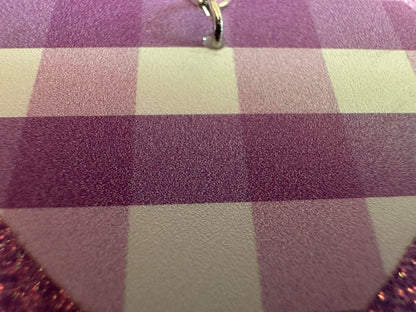 Purple Plaid Earrings: Laser Cut Acrylic Patterns, Picnic, Shapes, Flannel, Schoolgirl, Preppy, Gag Gift, Best Gifts for Her/Him/Them