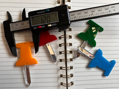 Push Pin Earrings: Laser Cut Acrylic Push Pins, Stationary, Teacher, Student, Craft, Art, Office, Back to School, Gifts for Her/Him/Them