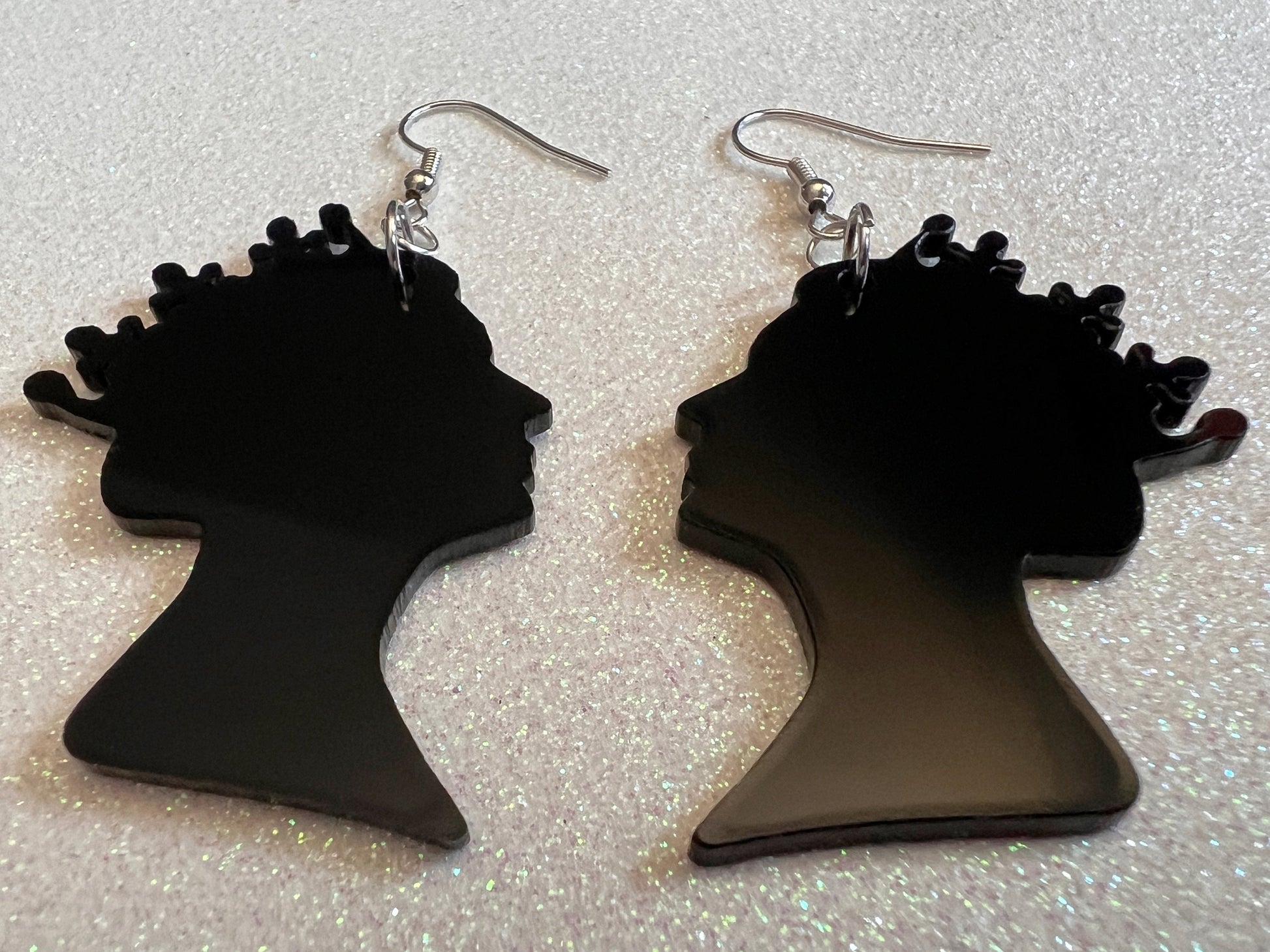 Queen Elizabeth Earrings: Laser Cut Acrylic Silhouettes, Royalty, Queen, Woman, Profile, Best Gifts for Her/Him/Them