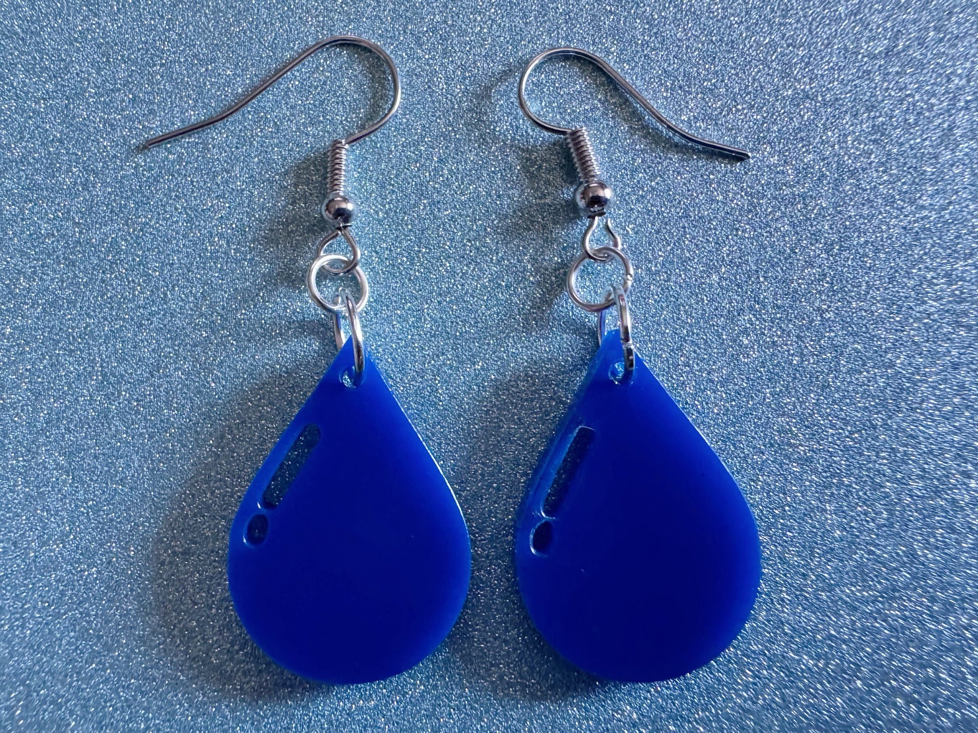 Rain Earrings: Laser Cut Acrylic Raindrops, Rain Drops, Drop, Tear, Stormy Weather, Raining, Rain Storm, Cold, Best Gifts for Her/Him/Them