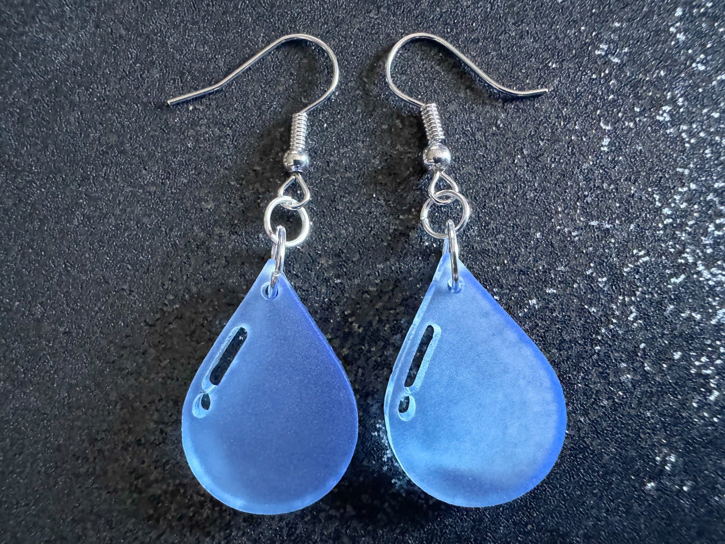 Rain Earrings: Laser Cut Acrylic Raindrops, Rain Drops, Drop, Tear, Stormy Weather, Raining, Rain Storm, Cold, Best Gifts for Her/Him/Them