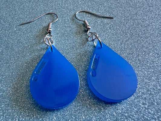 Rain Earrings: Laser Cut Acrylic Raindrops, Rain Drops, Drop, Tear, Stormy Weather, Raining, Rain Storm, Cold, Best Gifts for Her/Him/Them