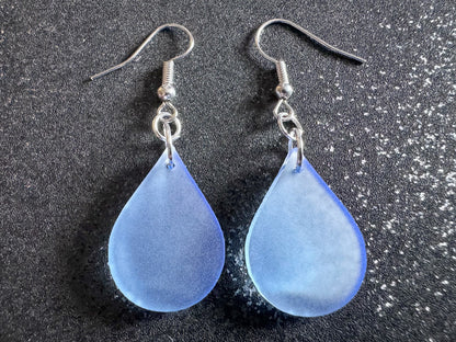 Rain Earrings: Laser Cut Acrylic Raindrops, Rain Drops, Drop, Tear, Stormy Weather, Raining, Rain Storm, Cold, Best Gifts for Her/Him/Them