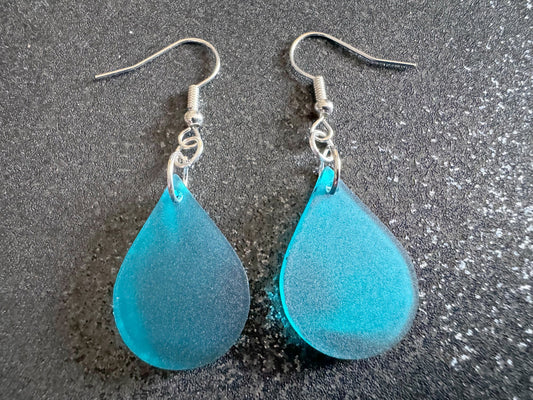 Rain Earrings: Laser Cut Acrylic Raindrops, Rain Drops, Drop, Tear, Stormy Weather, Raining, Rain Storm, Cold, Best Gifts for Her/Him/Them