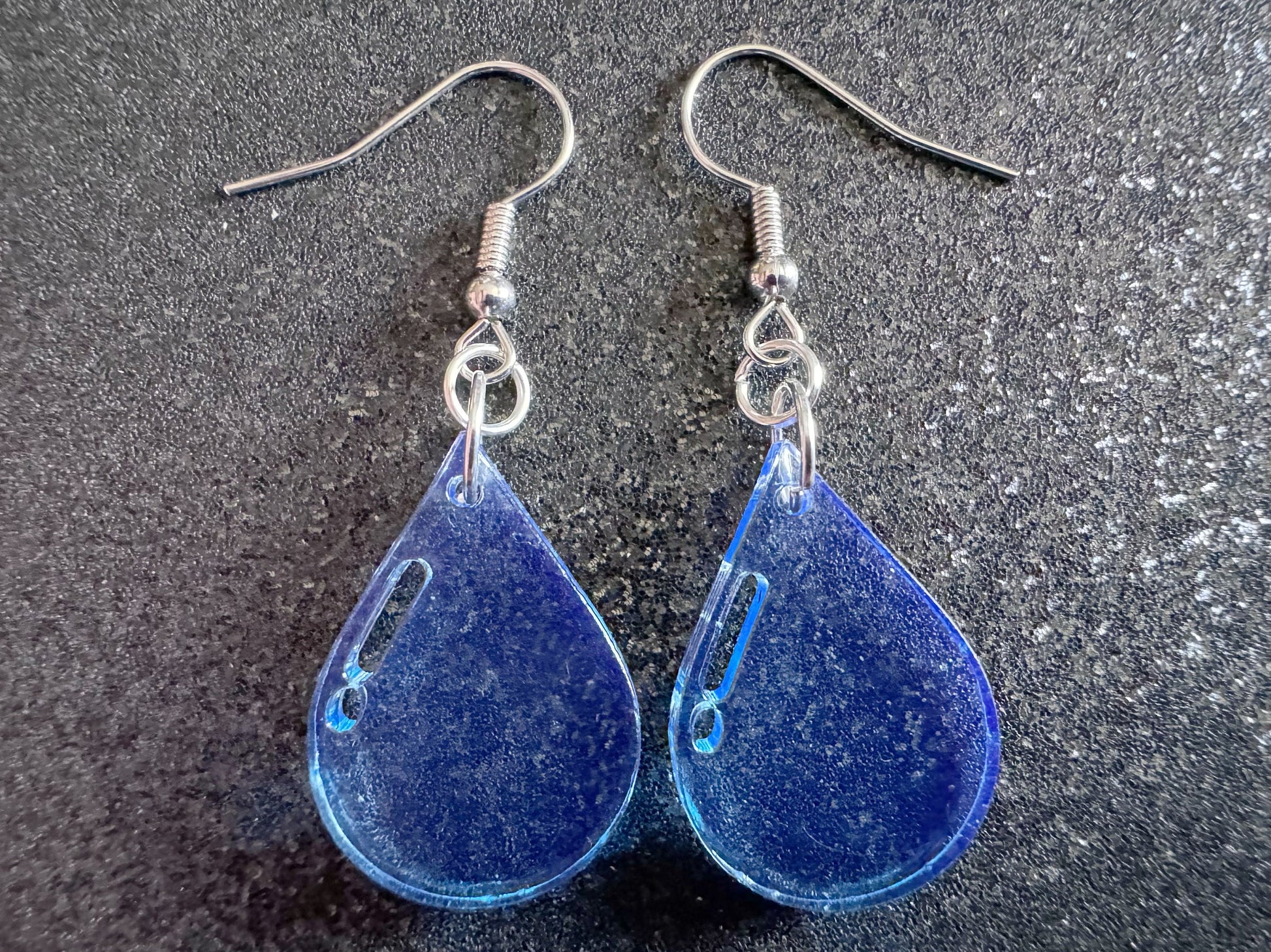 Rain Earrings: Laser Cut Acrylic Raindrops, Rain Drops, Drop, Tear, Stormy Weather, Raining, Rain Storm, Cold, Best Gifts for Her/Him/Them