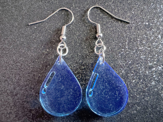 Rain Earrings: Laser Cut Acrylic Raindrops, Rain Drops, Drop, Tear, Stormy Weather, Raining, Rain Storm, Cold, Best Gifts for Her/Him/Them