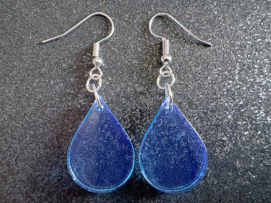 Rain Earrings: Laser Cut Acrylic Raindrops, Rain Drops, Drop, Tear, Stormy Weather, Raining, Rain Storm, Cold, Best Gifts for Her/Him/Them
