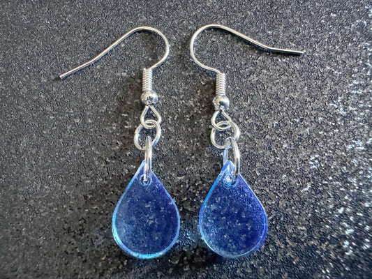 Rain Earrings: Laser Cut Acrylic Raindrops, Rain Drops, Drop, Tear, Stormy Weather, Raining, Rain Storm, Cold, Best Gifts for Her/Him/Them