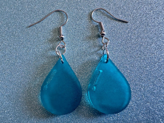 Rain Earrings: Laser Cut Acrylic Raindrops, Rain Drops, Drop, Tear, Stormy Weather, Raining, Rain Storm, Cold, Best Gifts for Her/Him/Them