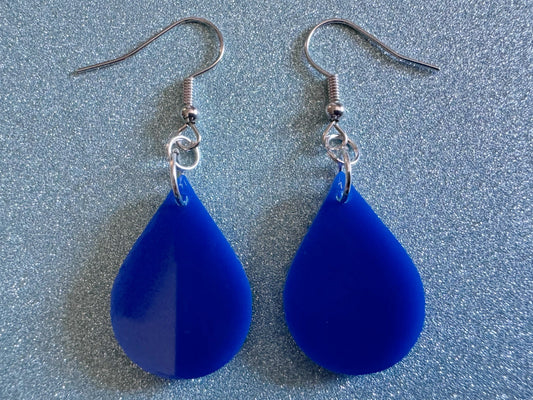 Rain Earrings: Laser Cut Acrylic Raindrops, Rain Drops, Drop, Tear, Stormy Weather, Raining, Rain Storm, Cold, Best Gifts for Her/Him/Them