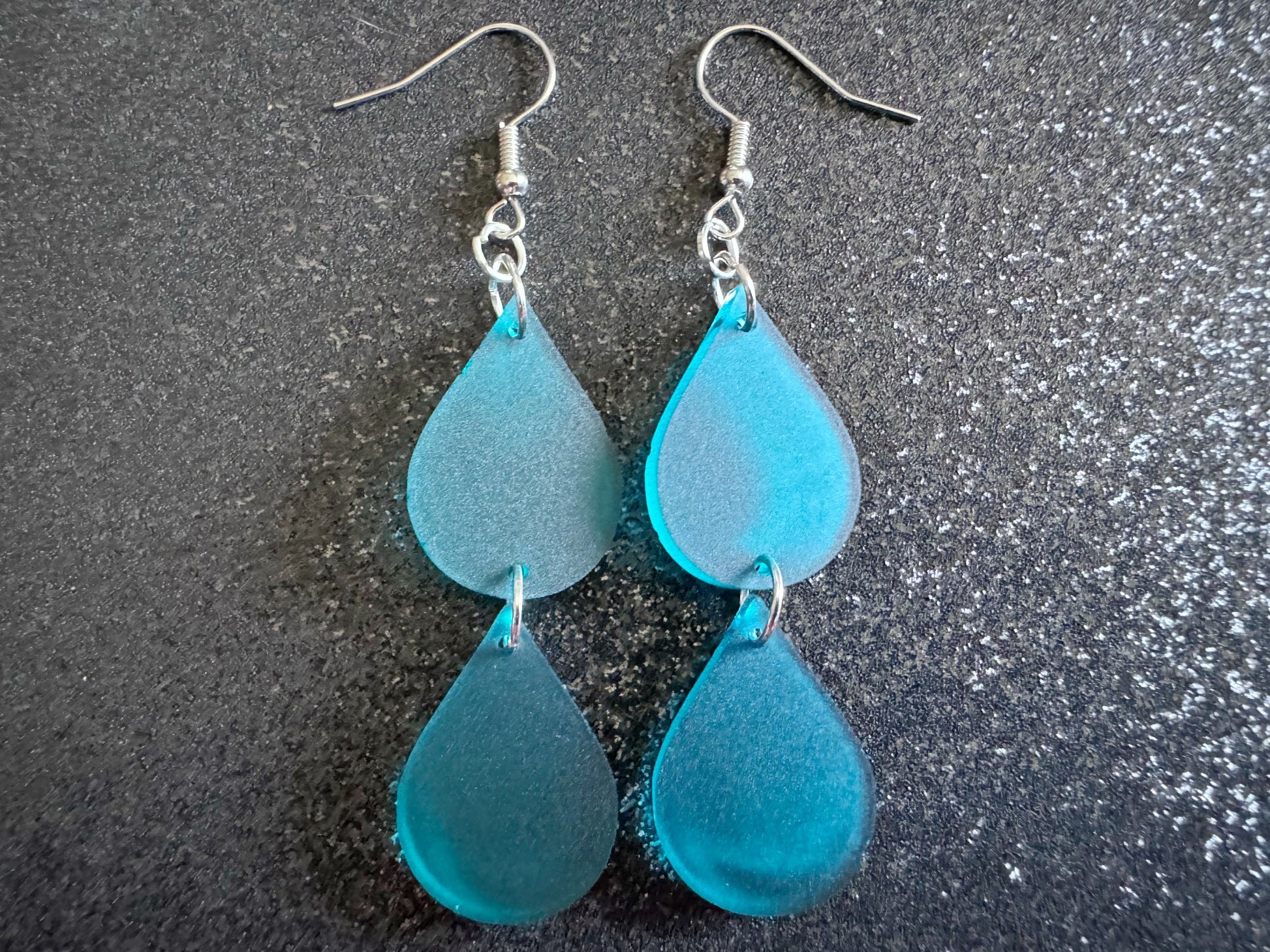 Rain Earrings: Laser Cut Acrylic Raindrops, Rain Drops, Drop, Tear, Stormy Weather, Raining, Rain Storm, Cold, Best Gifts for Her/Him/Them