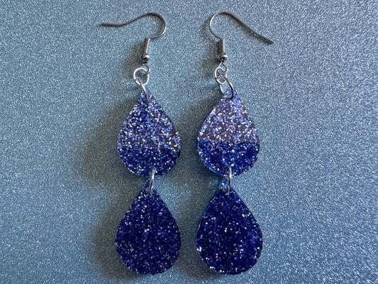 Rain Earrings: Laser Cut Acrylic Raindrops, Rain Drops, Drop, Tear, Stormy Weather, Raining, Rain Storm, Cold, Best Gifts for Her/Him/Them