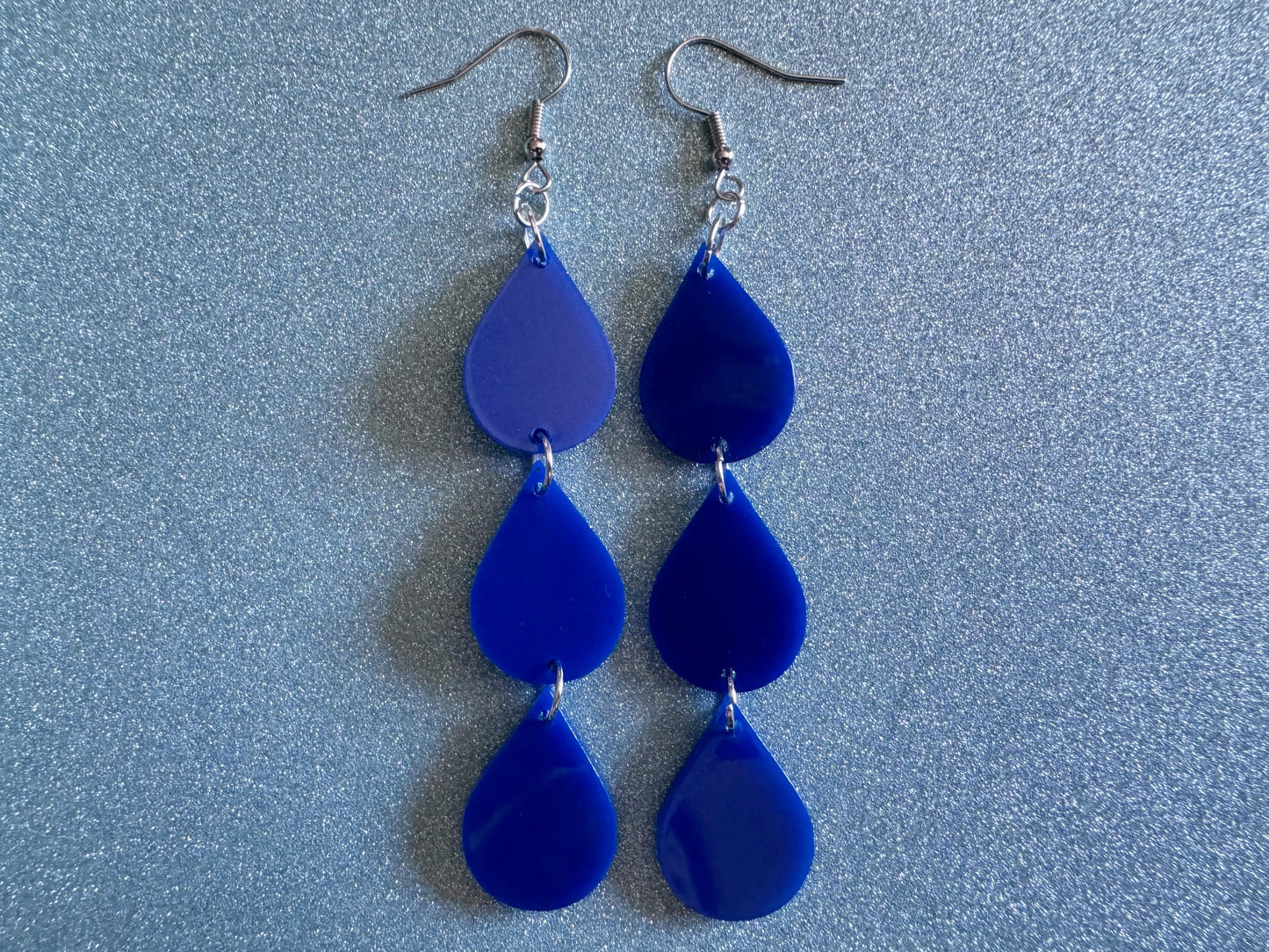 Rain Earrings: Laser Cut Acrylic Raindrops, Rain Drops, Drop, Tear, Stormy Weather, Raining, Rain Storm, Cold, Best Gifts for Her/Him/Them