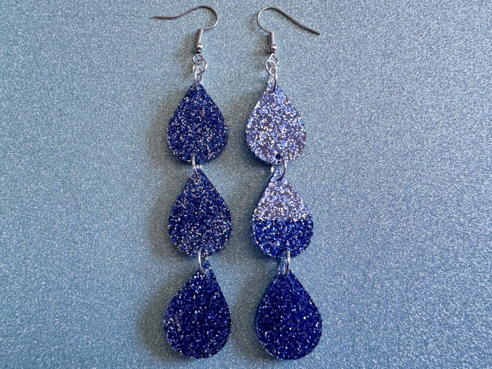 Rain Earrings: Laser Cut Acrylic Raindrops, Rain Drops, Drop, Tear, Stormy Weather, Raining, Rain Storm, Cold, Best Gifts for Her/Him/Them