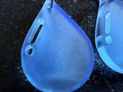 Rain Earrings: Laser Cut Acrylic Raindrops, Rain Drops, Drop, Tear, Stormy Weather, Raining, Rain Storm, Cold, Best Gifts for Her/Him/Them