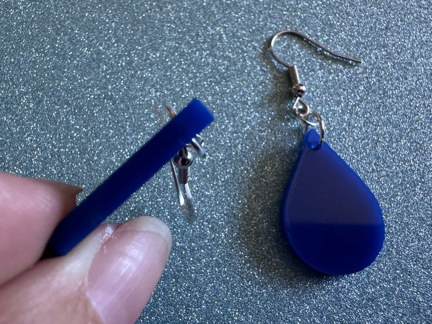 Rain Earrings: Laser Cut Acrylic Raindrops, Rain Drops, Drop, Tear, Stormy Weather, Raining, Rain Storm, Cold, Best Gifts for Her/Him/Them