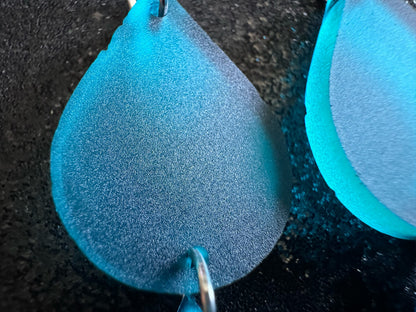 Rain Earrings: Laser Cut Acrylic Raindrops, Rain Drops, Drop, Tear, Stormy Weather, Raining, Rain Storm, Cold, Best Gifts for Her/Him/Them