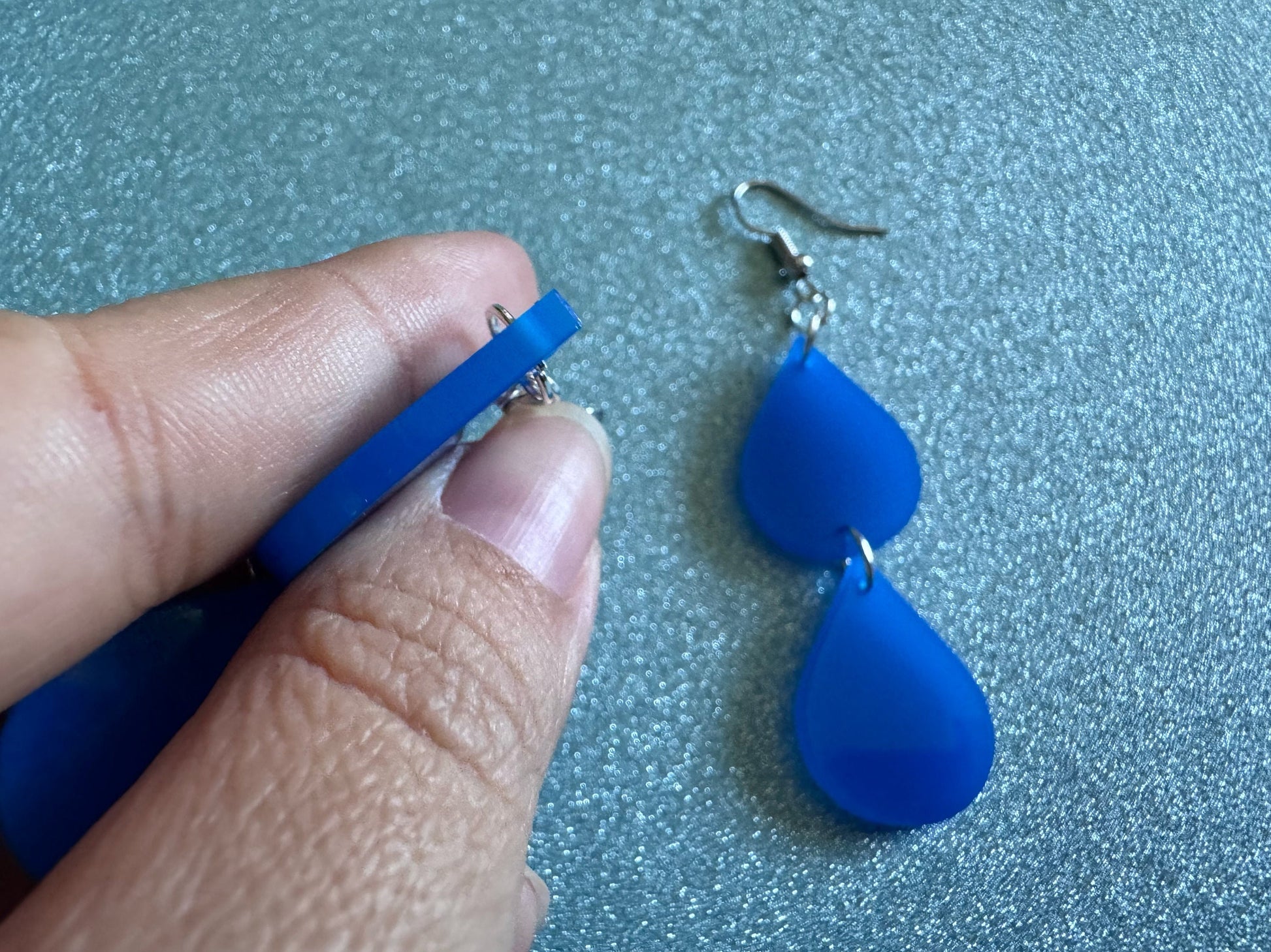 Rain Earrings: Laser Cut Acrylic Raindrops, Rain Drops, Drop, Tear, Stormy Weather, Raining, Rain Storm, Cold, Best Gifts for Her/Him/Them