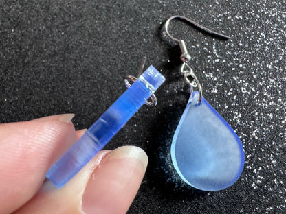 Rain Earrings: Laser Cut Acrylic Raindrops, Rain Drops, Drop, Tear, Stormy Weather, Raining, Rain Storm, Cold, Best Gifts for Her/Him/Them