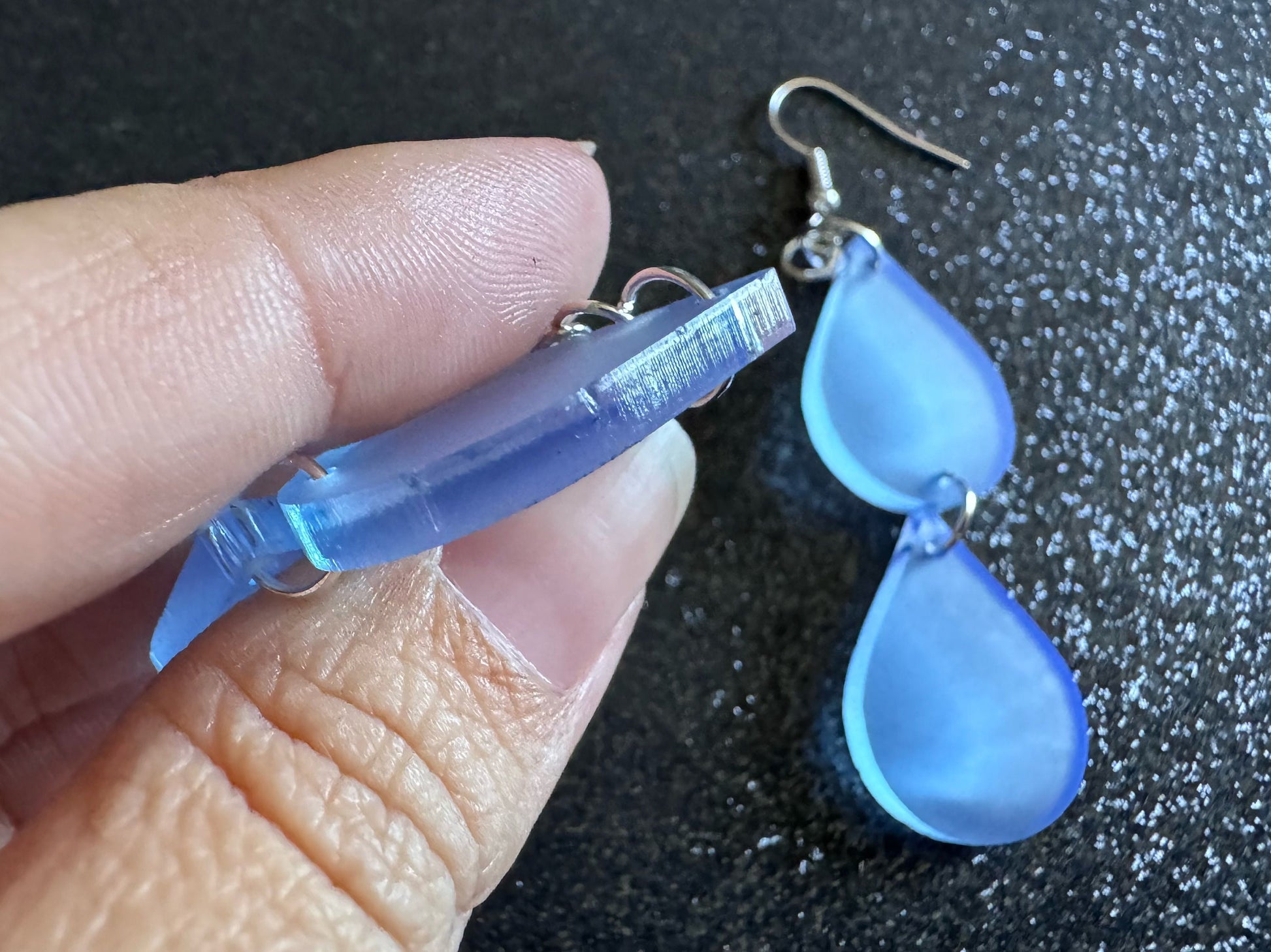 Rain Earrings: Laser Cut Acrylic Raindrops, Rain Drops, Drop, Tear, Stormy Weather, Raining, Rain Storm, Cold, Best Gifts for Her/Him/Them