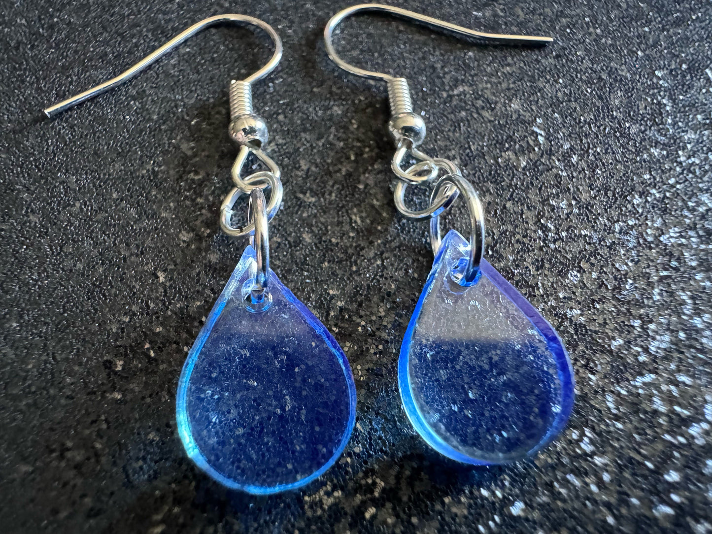 Rain Earrings: Laser Cut Acrylic Raindrops, Rain Drops, Drop, Tear, Stormy Weather, Raining, Rain Storm, Cold, Best Gifts for Her/Him/Them