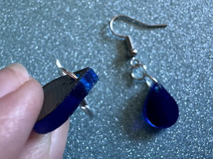 Rain Earrings: Laser Cut Acrylic Raindrops, Rain Drops, Drop, Tear, Stormy Weather, Raining, Rain Storm, Cold, Best Gifts for Her/Him/Them