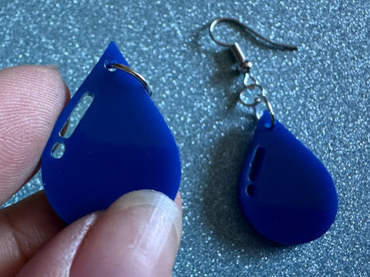 Rain Earrings: Laser Cut Acrylic Raindrops, Rain Drops, Drop, Tear, Stormy Weather, Raining, Rain Storm, Cold, Best Gifts for Her/Him/Them