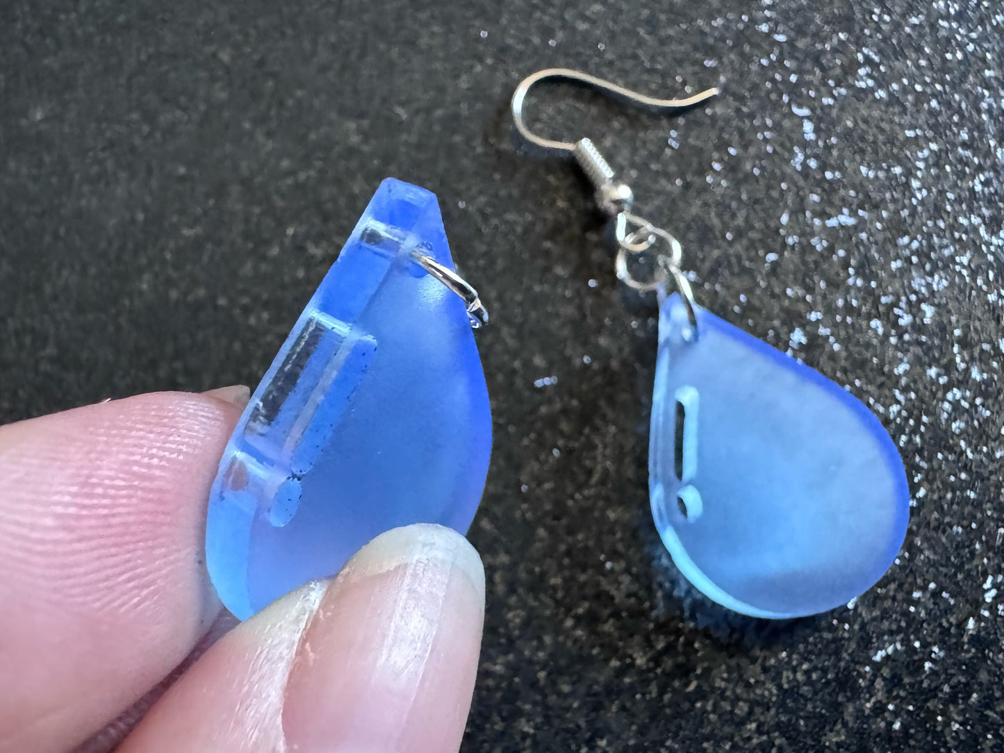 Rain Earrings: Laser Cut Acrylic Raindrops, Rain Drops, Drop, Tear, Stormy Weather, Raining, Rain Storm, Cold, Best Gifts for Her/Him/Them